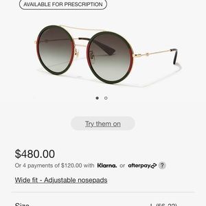 Authentic Gucci Sunglasses